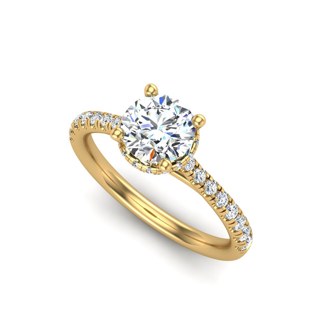 Amora Halo Engagement Ring